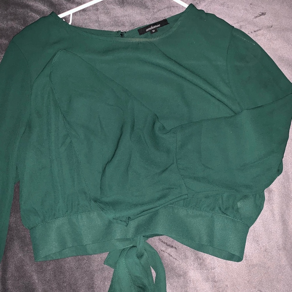 Sheer green blouse
